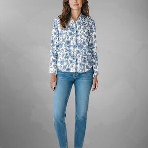 Rachel Zoe floral shirt S new